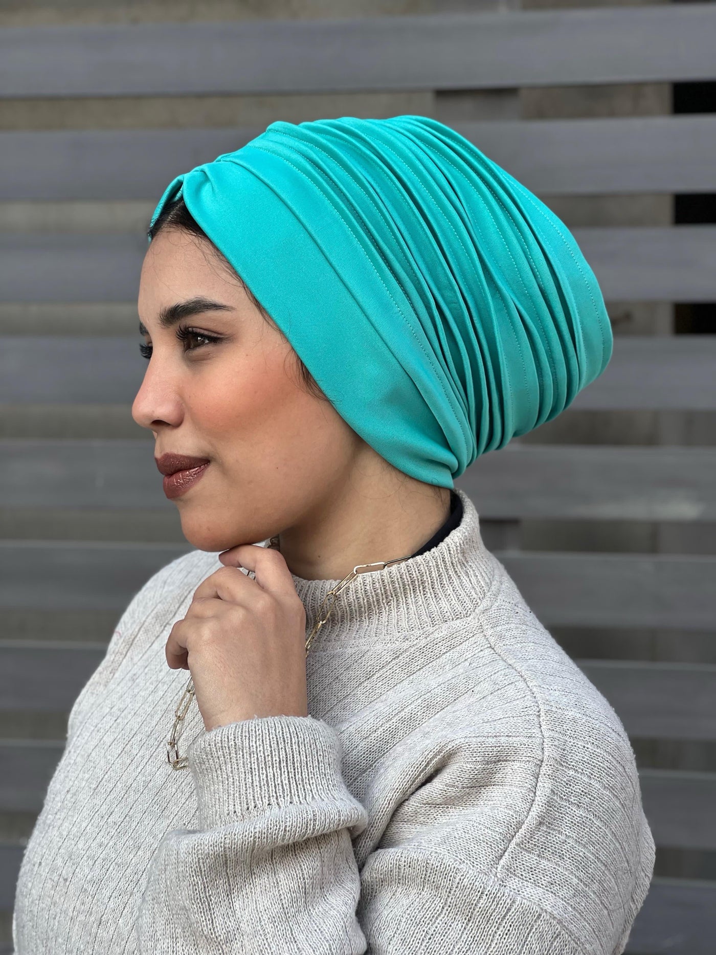 Swimming Selfdrapped Turban