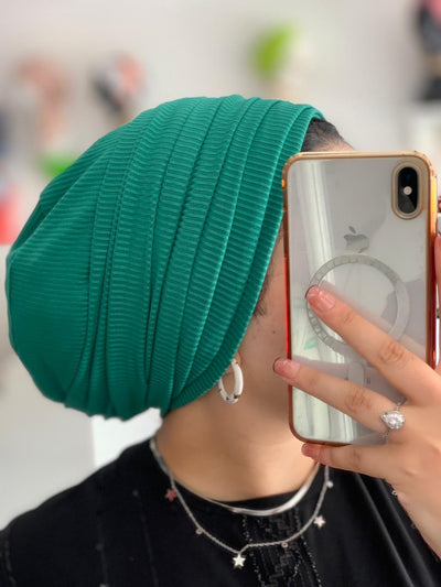 Pleated Cotton Easyon Turban