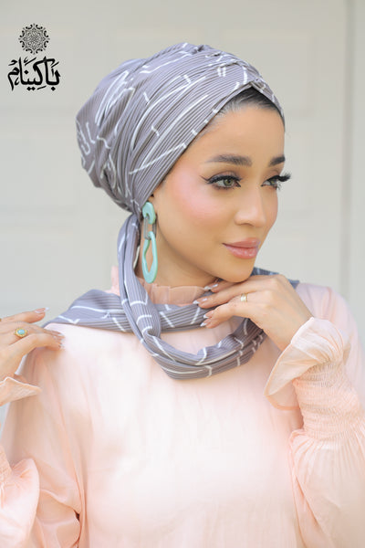 Pleated Geometric Turban