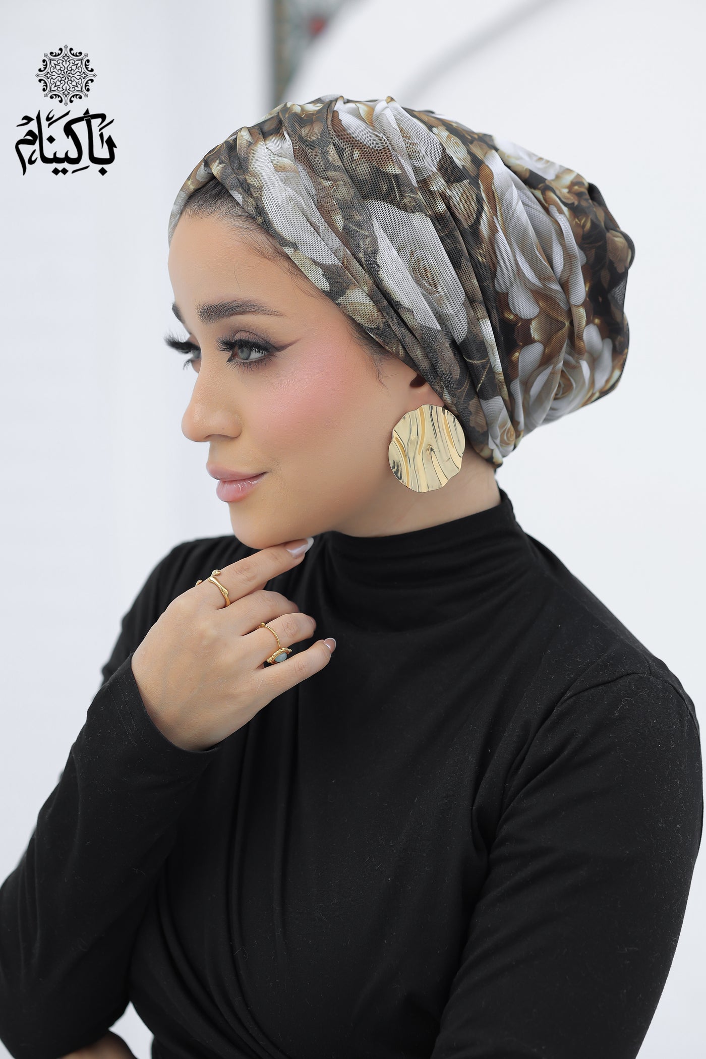 Floral Tulle Turban