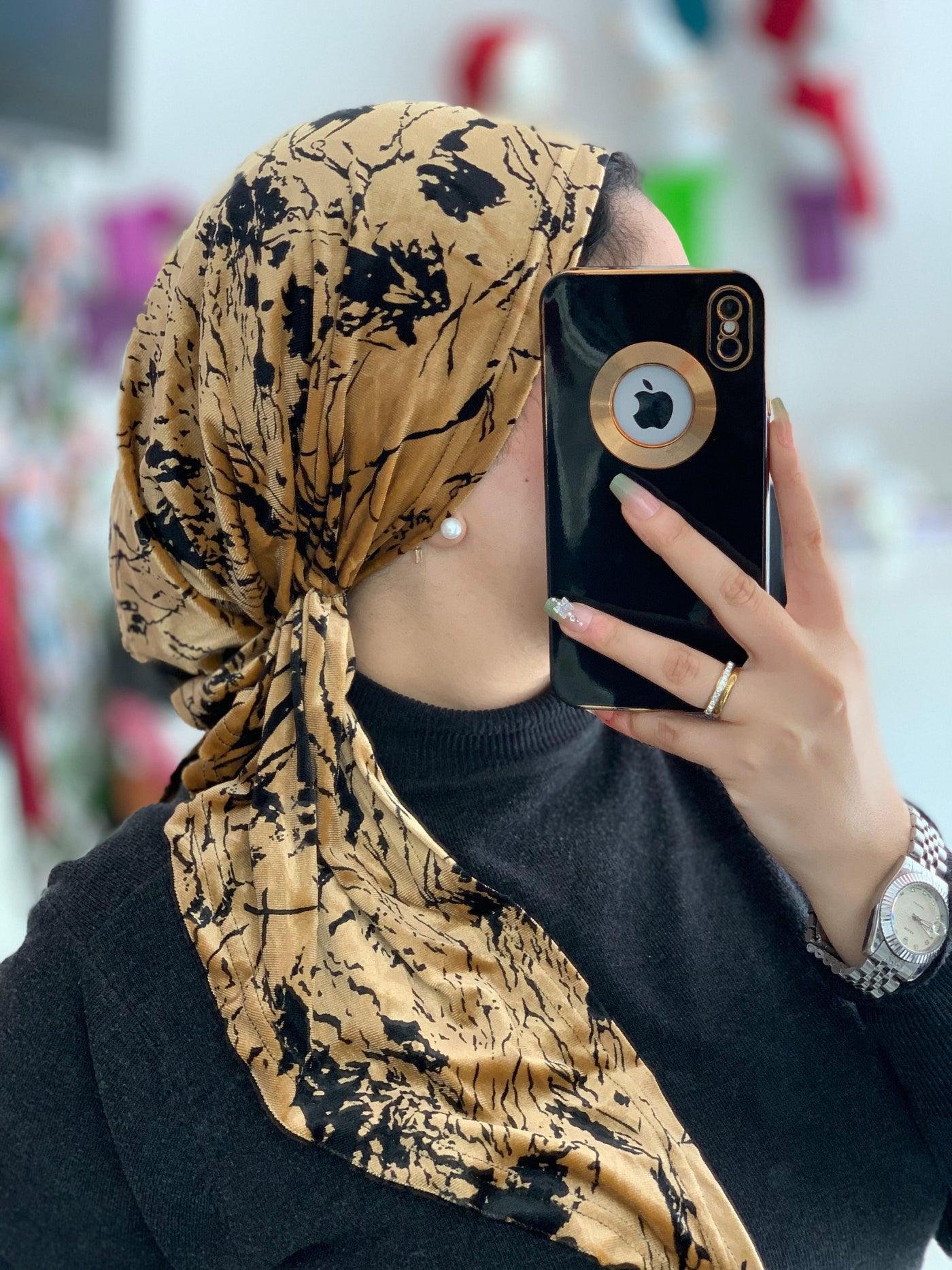 Marble Velvet Scarfina Turban