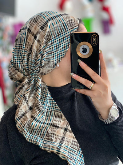 Plaid Velvet Scarfina Turban