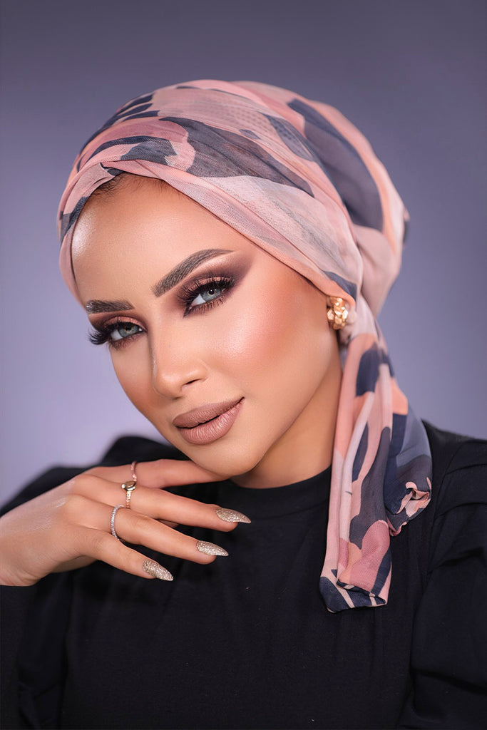 Earthy Tulle Turban