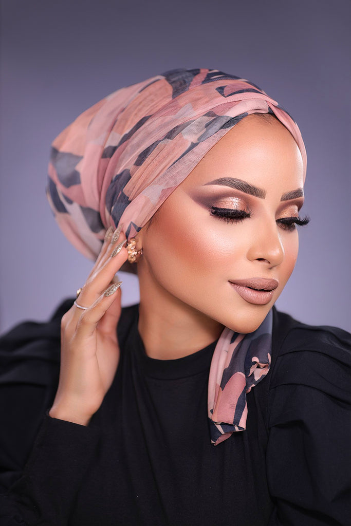 Earthy Tulle Turban