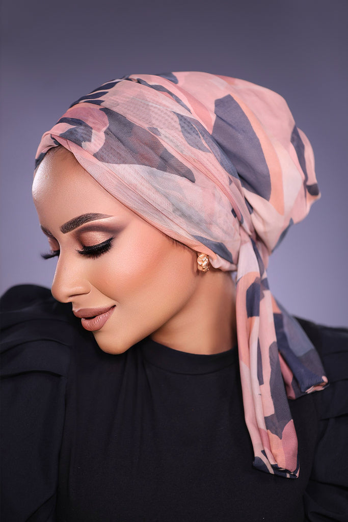 Earthy Tulle Turban