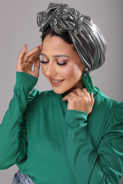 Dark Silver Wire Turban