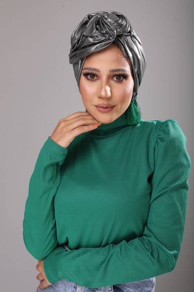 Dark Silver Wire Turban