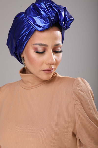 Royal Blue Wire Turban