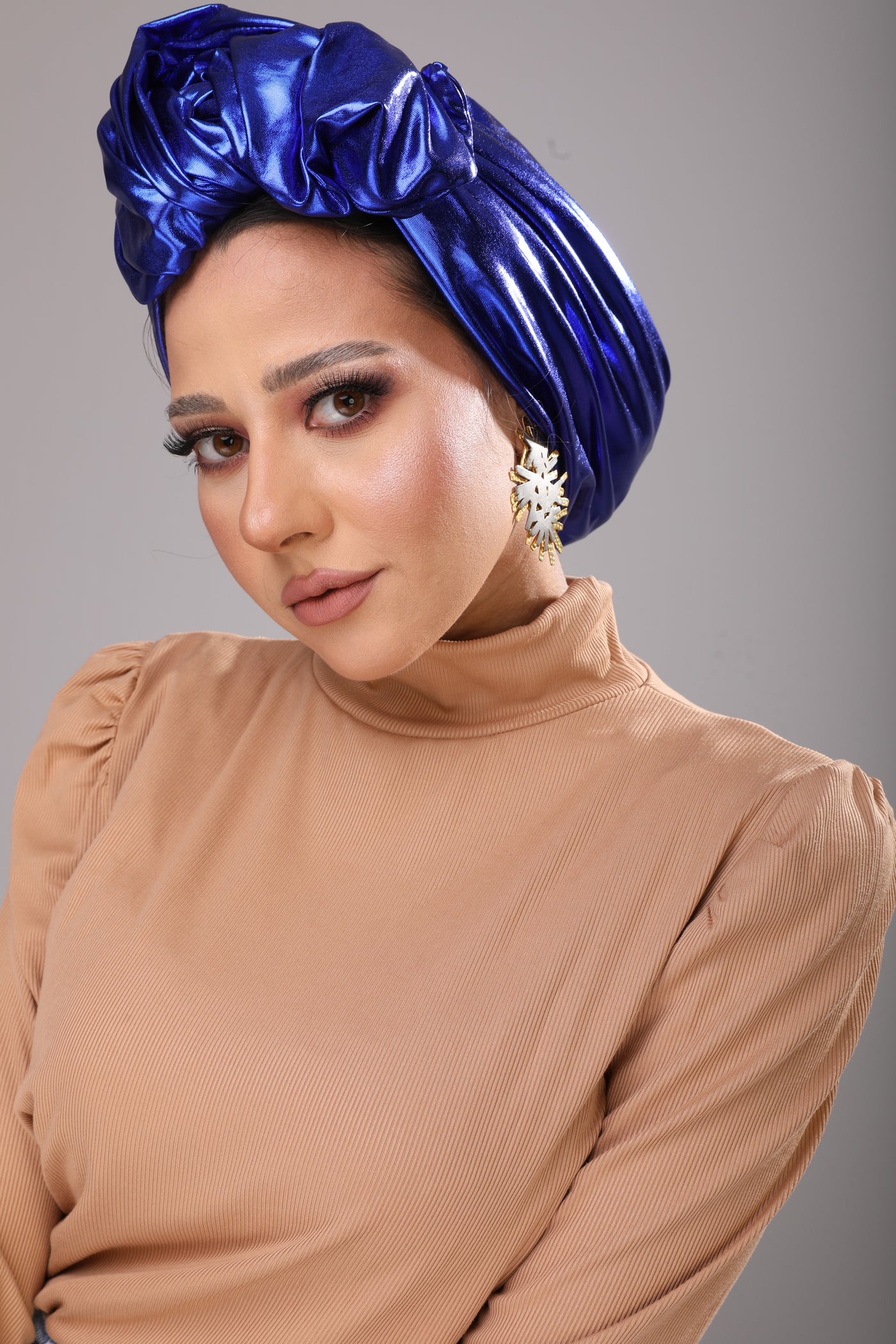 Royal Blue Wire Turban