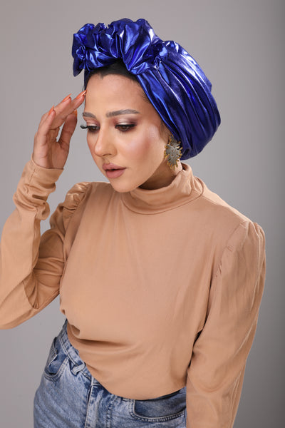 Royal Blue Wire Turban