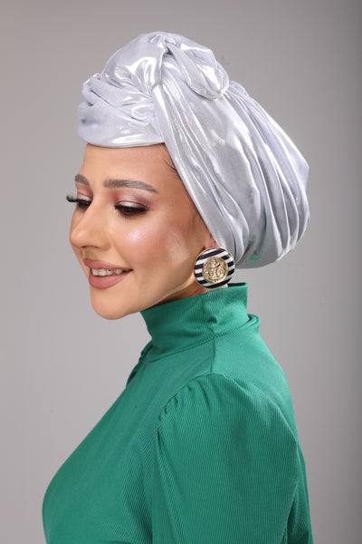 Frost Silver Wire Turban