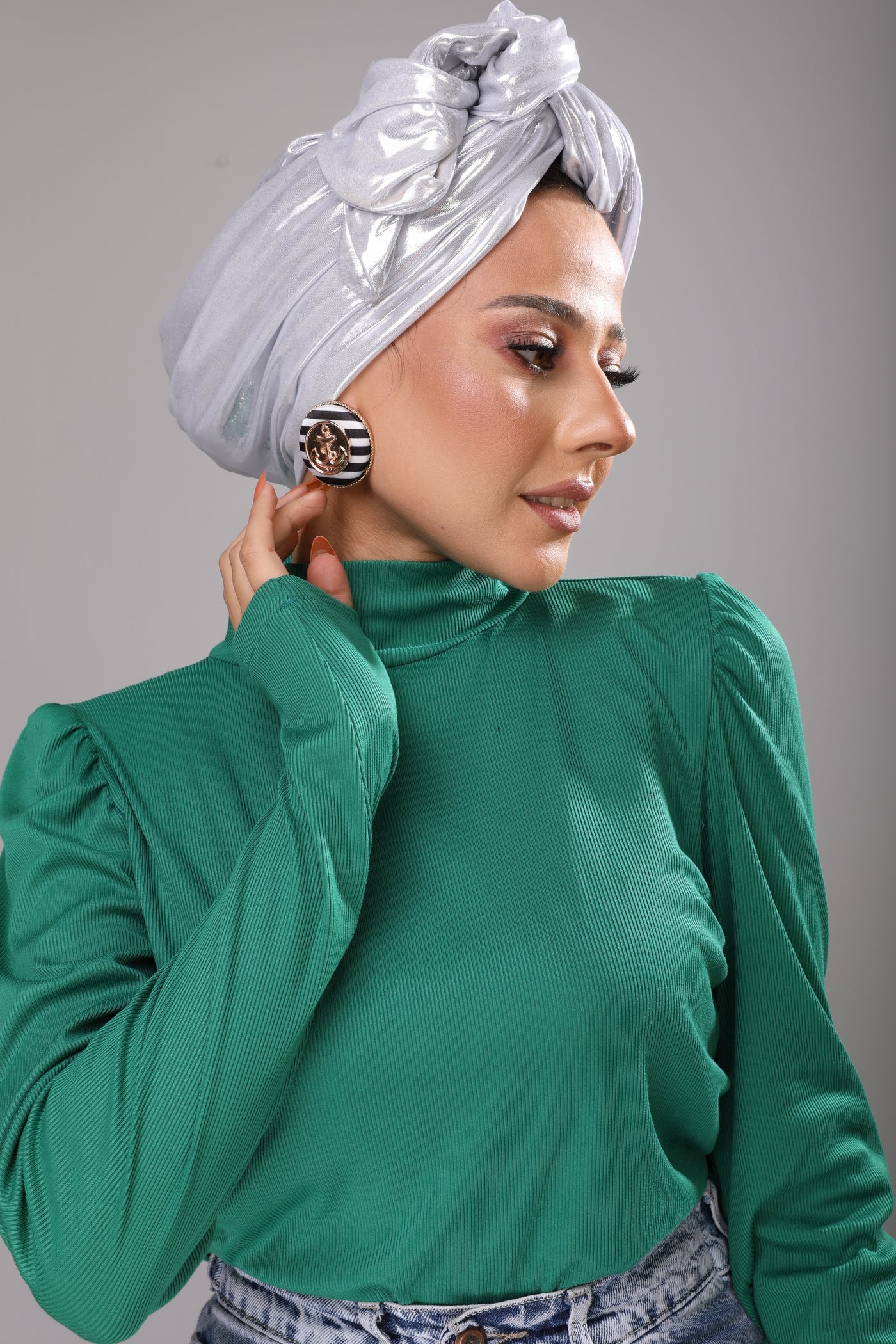 Frost Silver Wire Turban