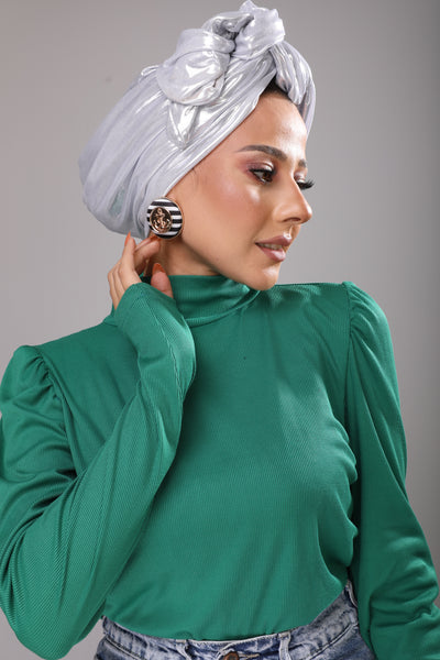 Frost Silver Wire Turban