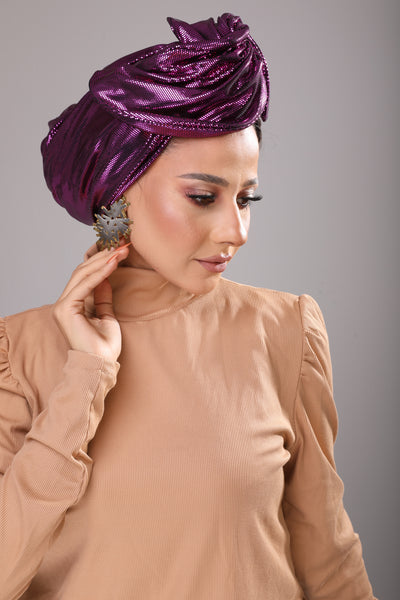 Fuschia Wire Turban