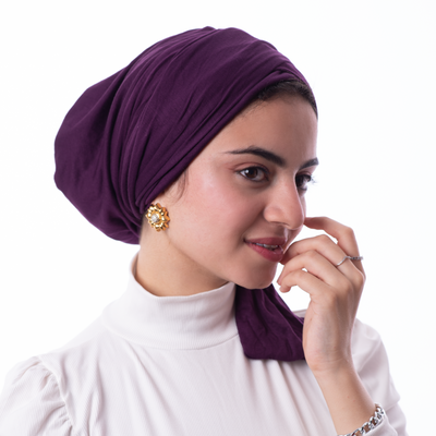 Aubergine Cotton Wrap around