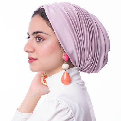 Lavender Self drapped Turban