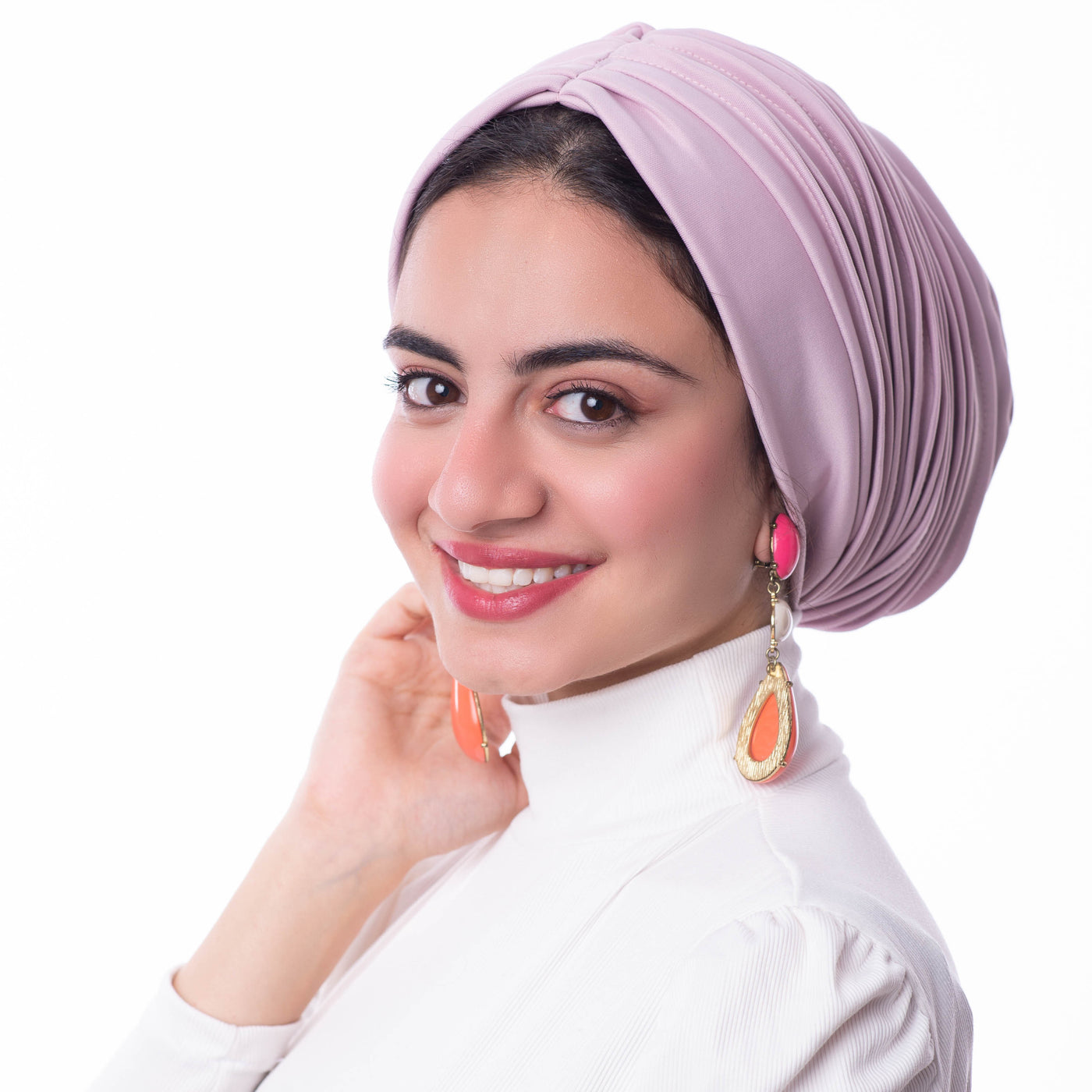 Lavender Self drapped Turban