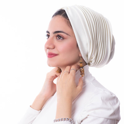 Off-white Self drapped Turban