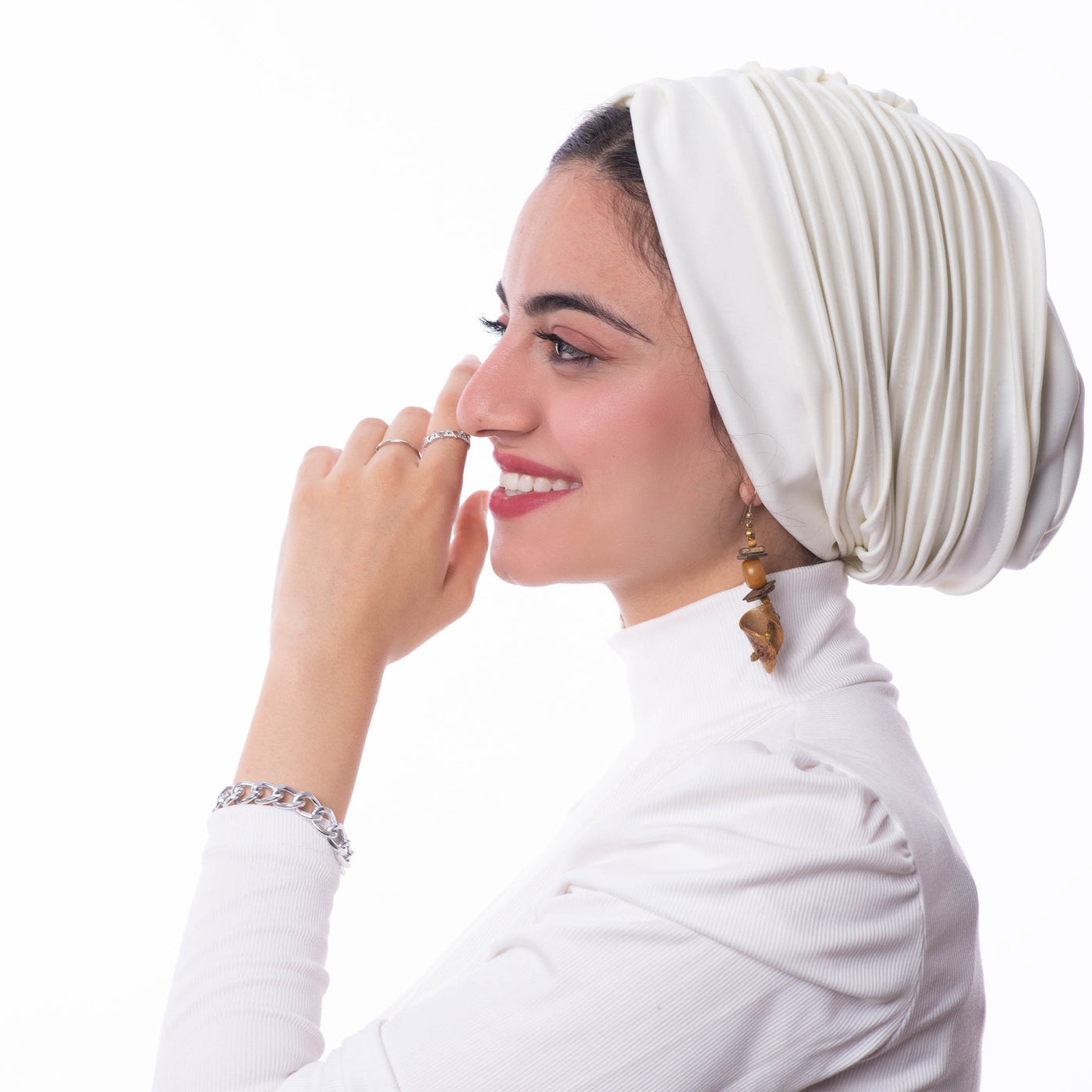 Off-white Self drapped Turban