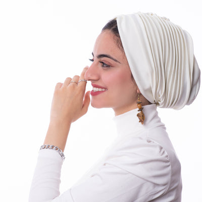 Off-white Self drapped Turban