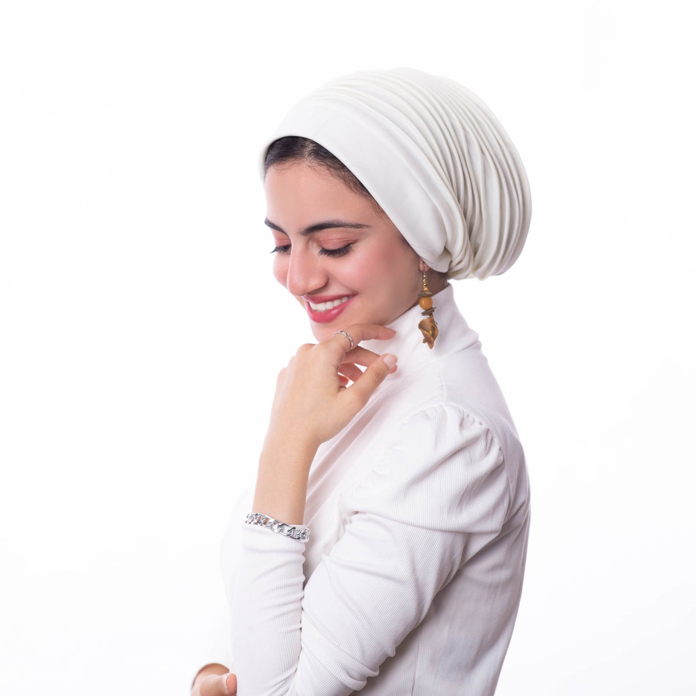 Off-white Self drapped Turban