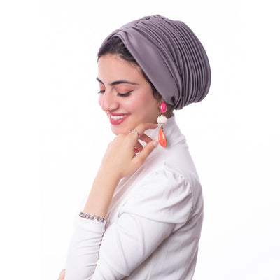 Greyish Café Self drapped Turban