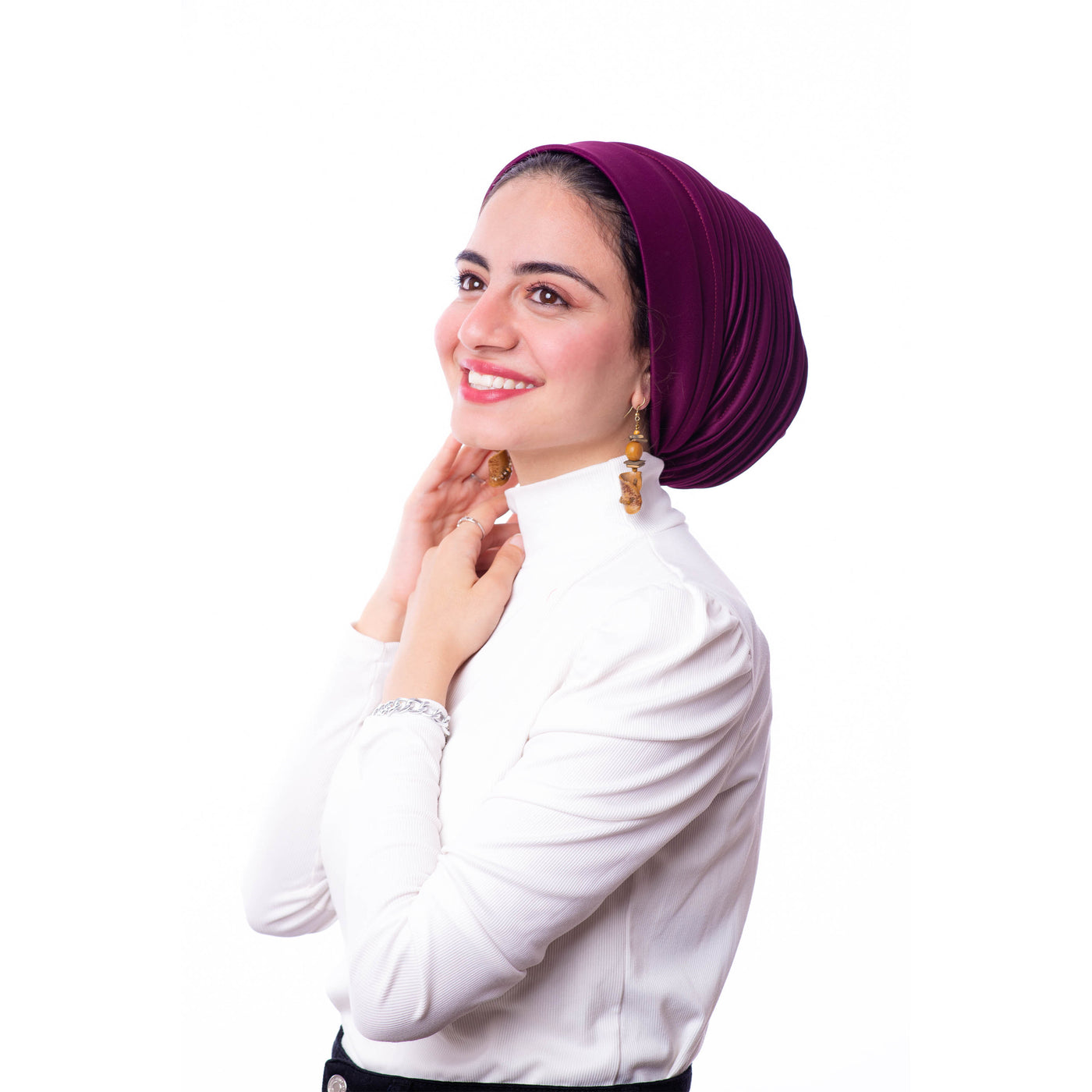 Aubergine Self drapped Turban