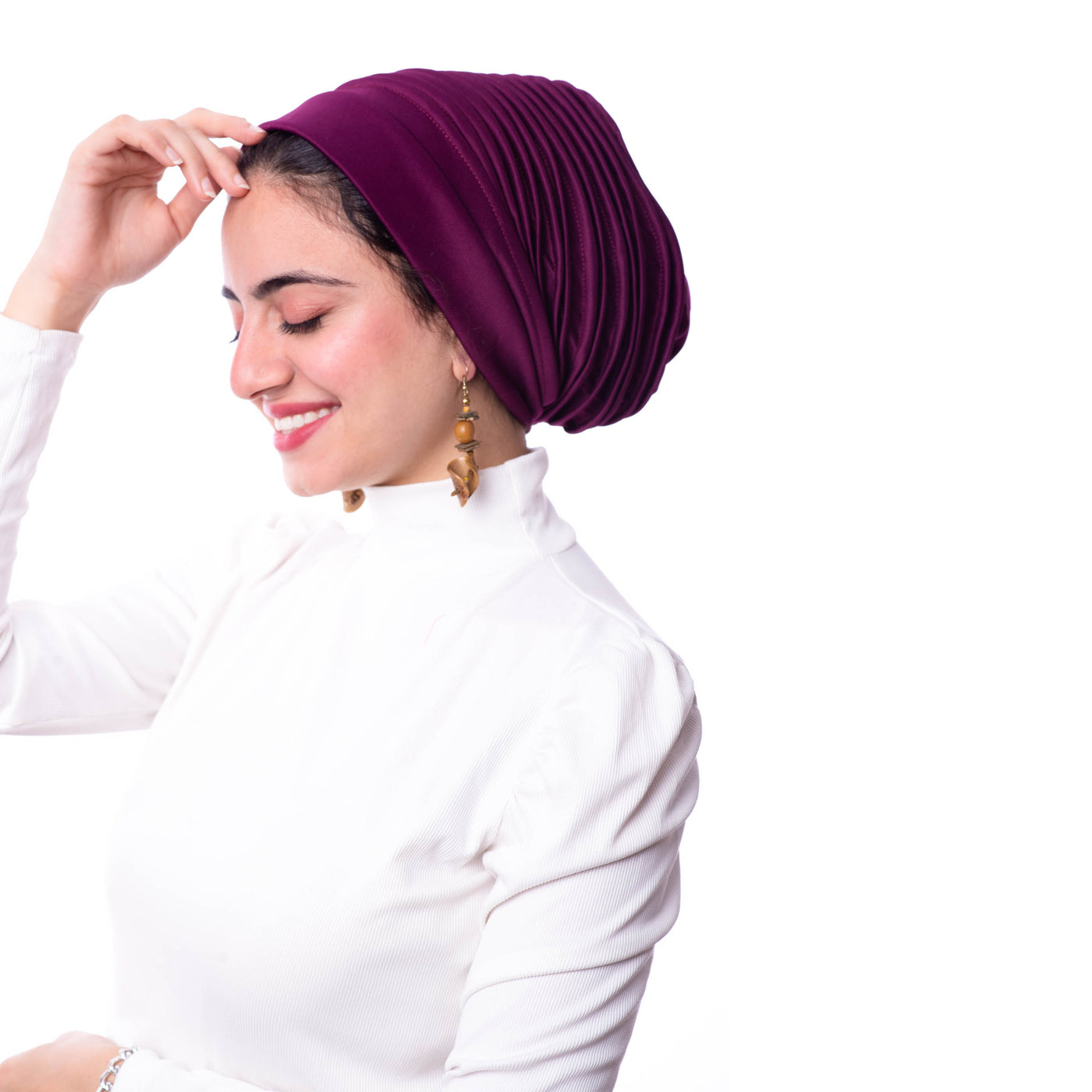 Aubergine Self drapped Turban