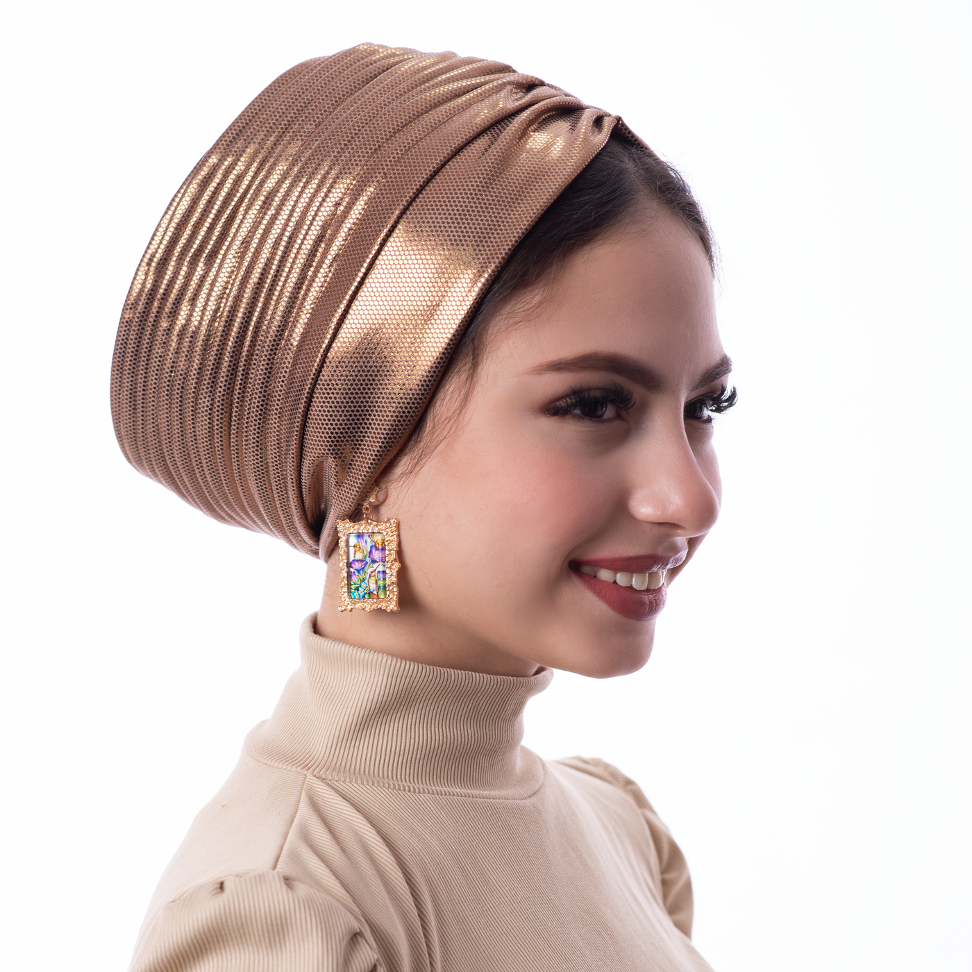 Copper Self drapped Turban