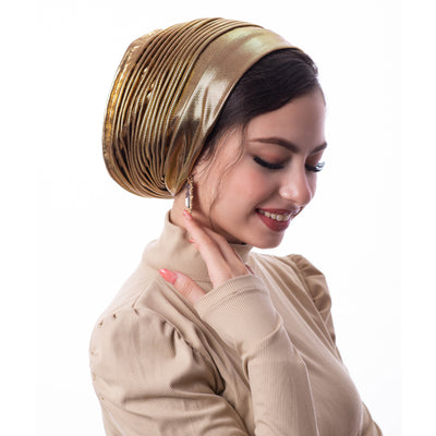 Dark Gold Self drapped Turban