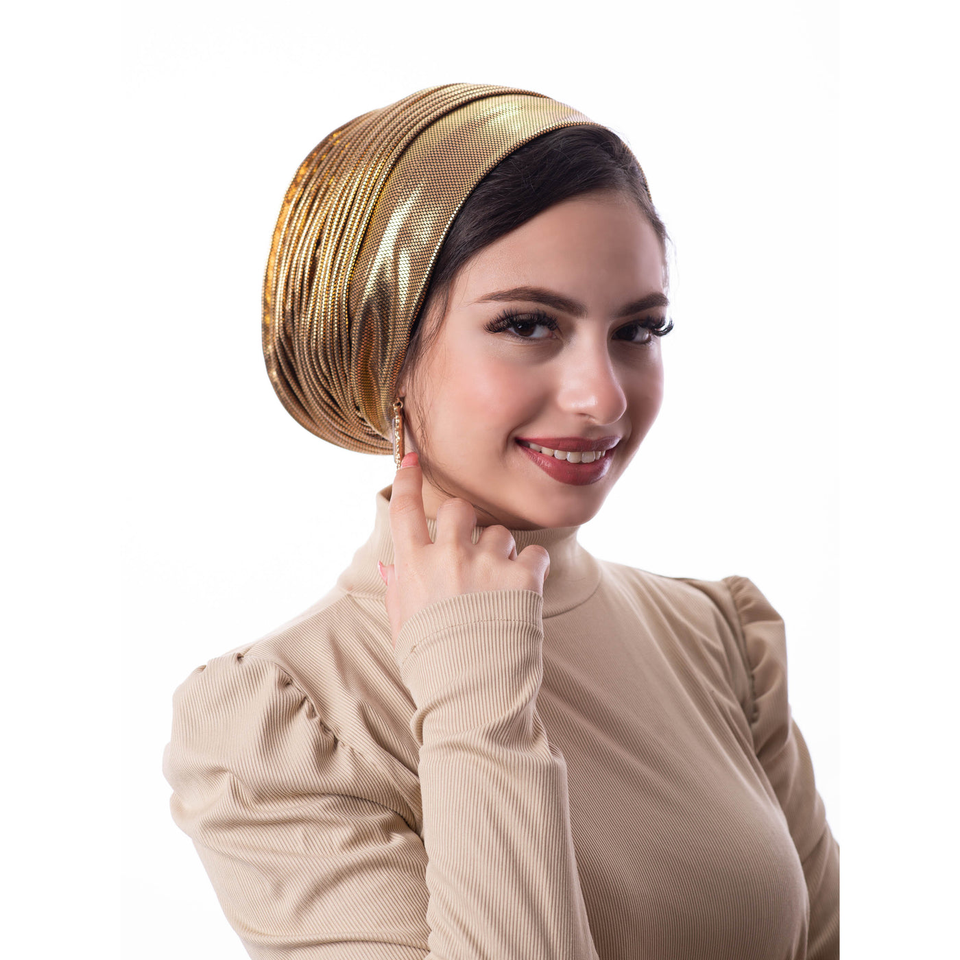 Dark Gold Self drapped Turban