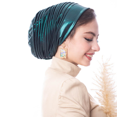 Emerald Green Self drapped Turban