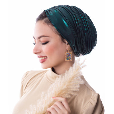 Emerald Green Self drapped Turban