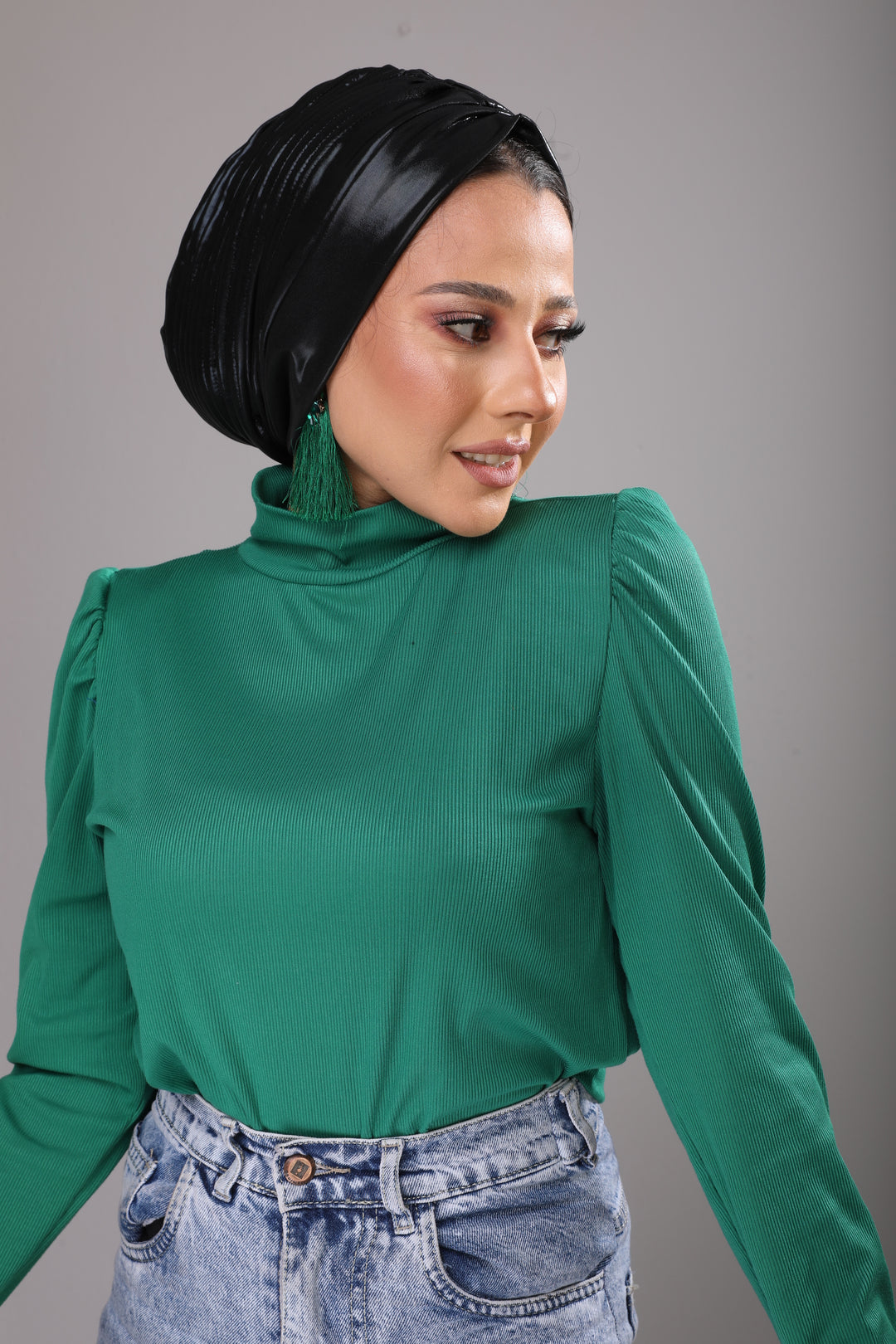 Black Leather Turban