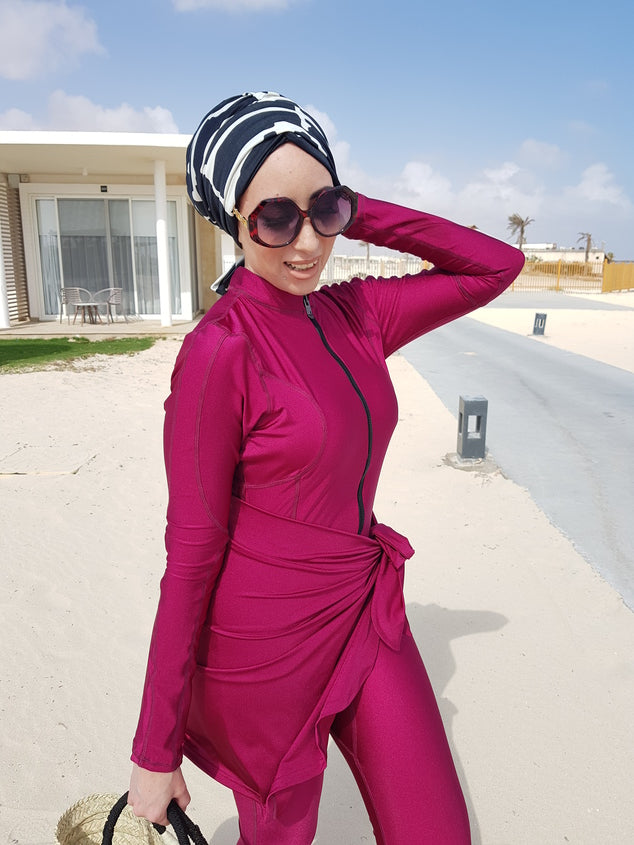Maroon Modest Swimwear