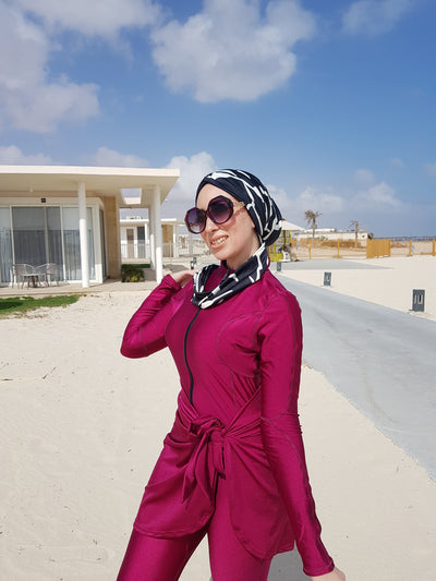Maroon Modest Swimwear